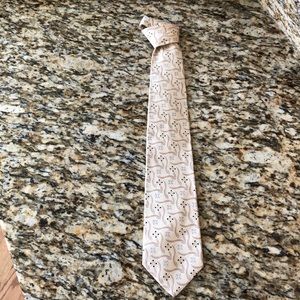 Tan floral Jos A Bank tie